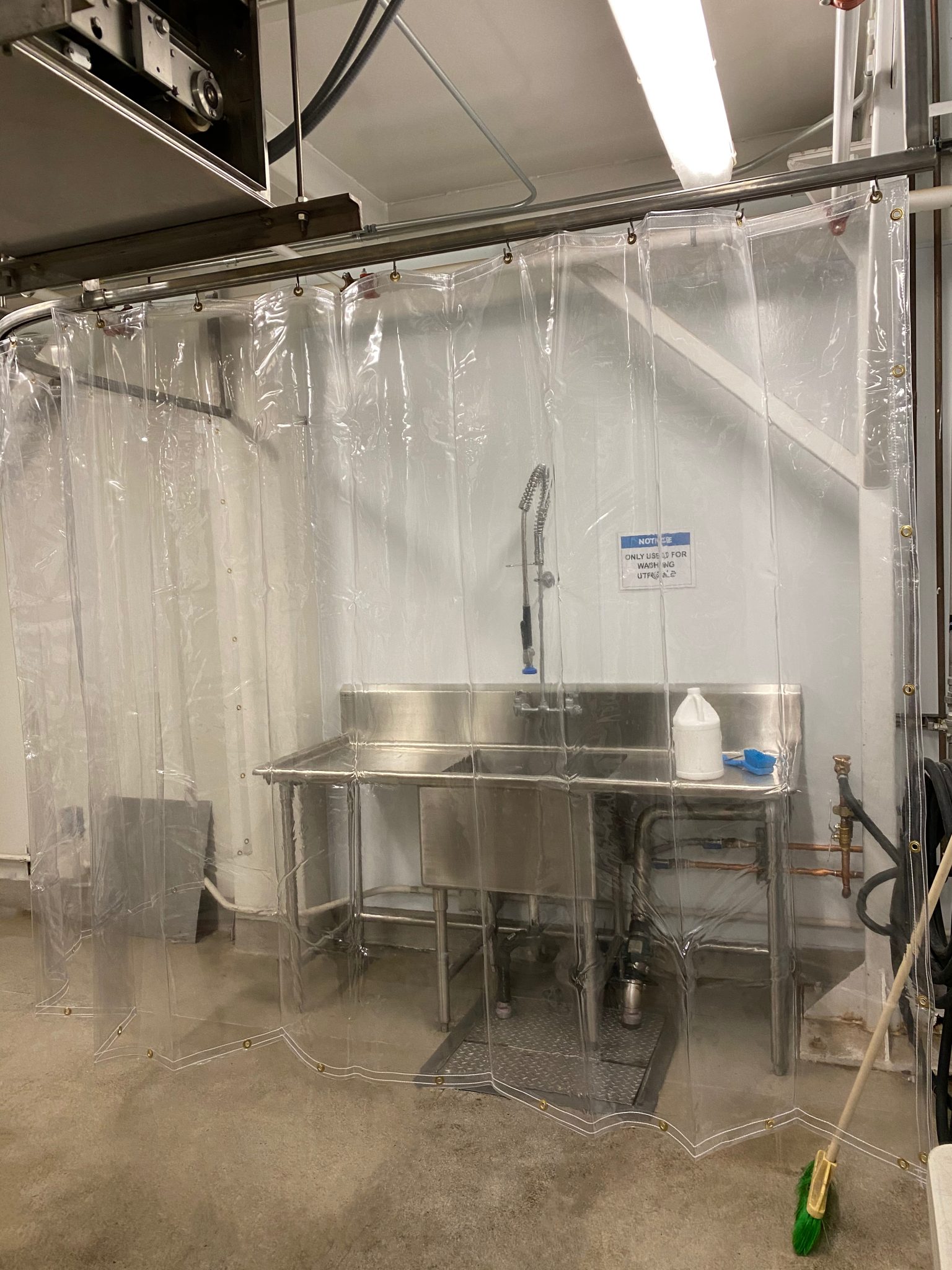 Custom Built Lab Space with piping and custom fixtures