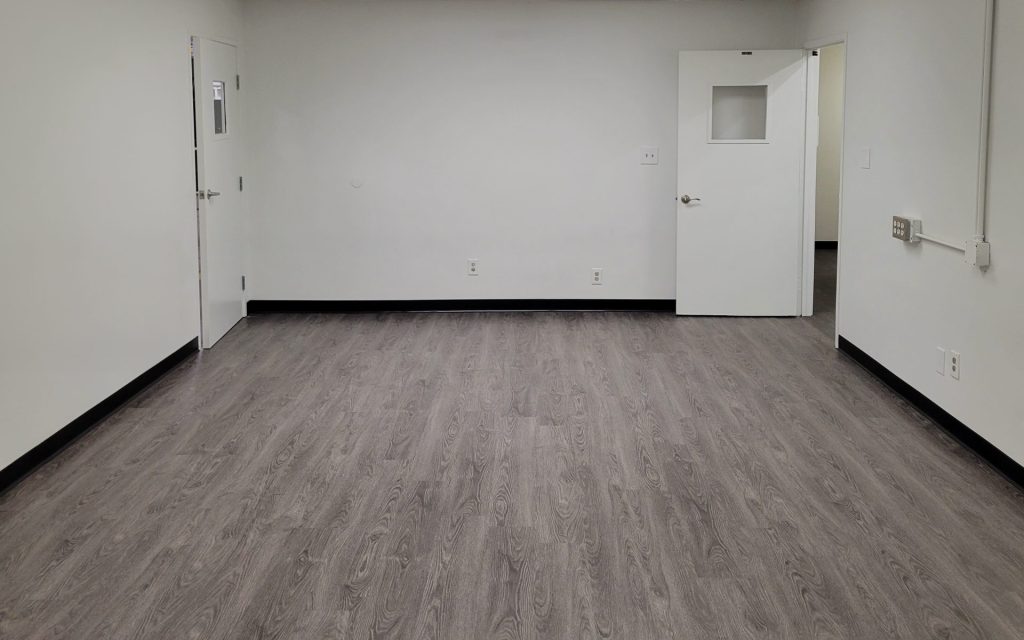 Custom Break Room Office Build with Flooring Installation and Paint