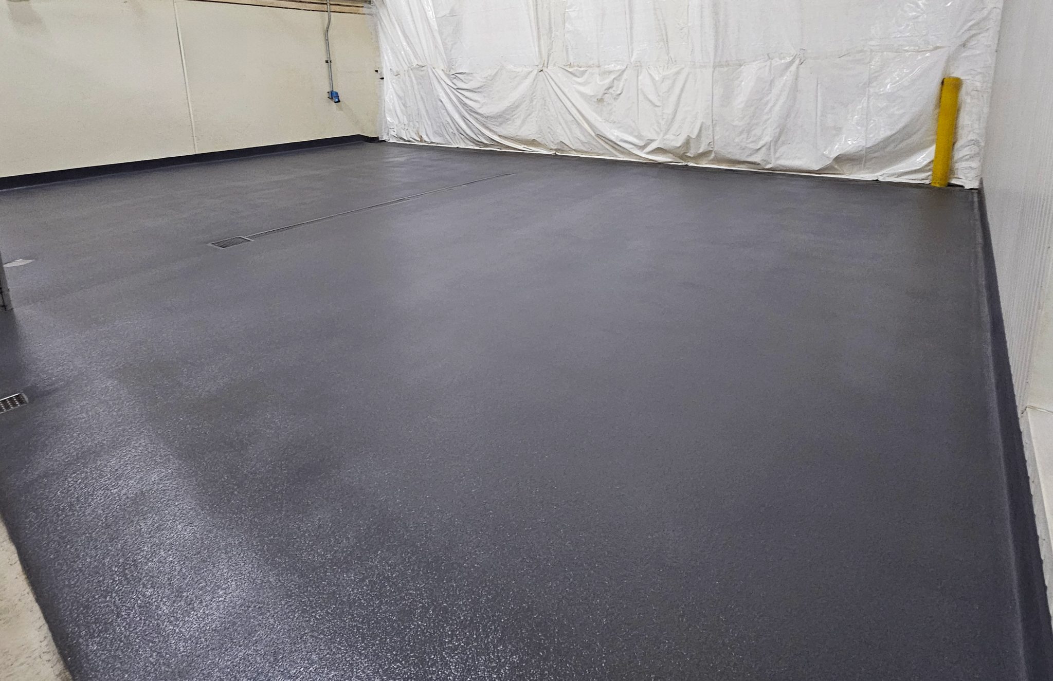 Epoxy sealed flooring for food processing facility